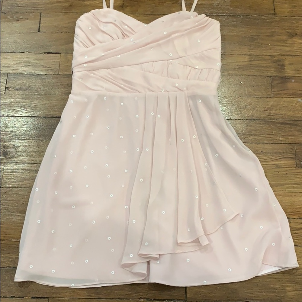 Express Light Pink Chiffon Dress